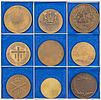 9 Medaillen, 20. Jh., Bronze bzw. Messing, unterschiedliche Motive u. Erhaltungen, u.a. Jos. Bild - 1