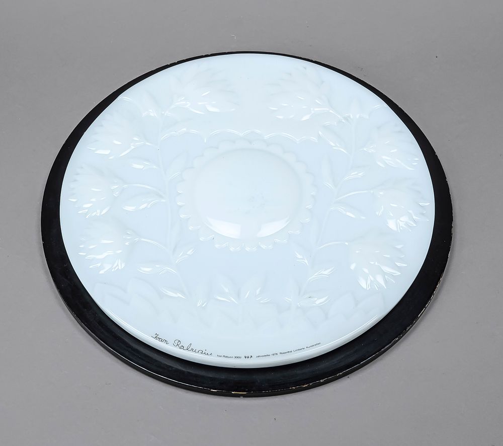 Glass anniversary plate, Rosenthal, 1978, designed by Ivan Rabuzin (1921 - 2008), round glass 
