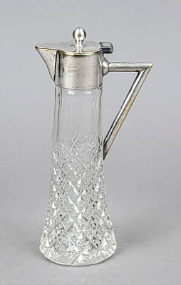 Small jug with handle/lemon jug with mounting, 1st half of the 20th century, plated, flat 