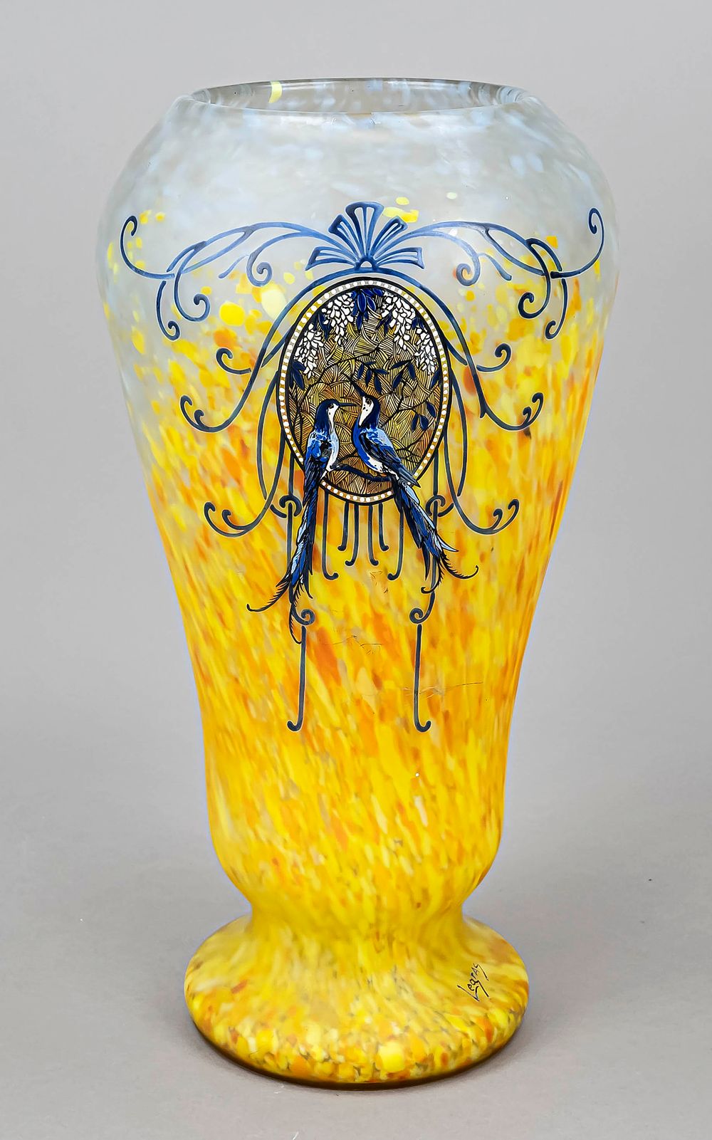 Very large vase, France, early 20th century, Legras & Cie., Verreries de St. Denis et de Pantin 