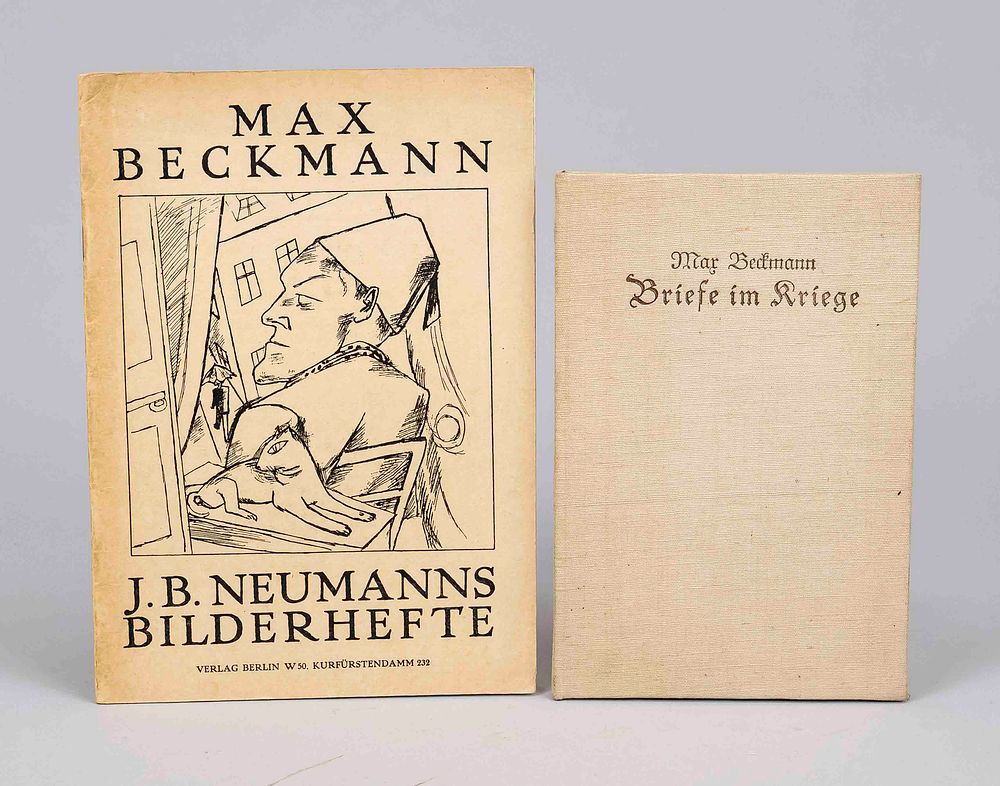 Literature on Max Beckmann, early 20th century. 1 x hardcover book "Briefe im Kriege" (Letters 