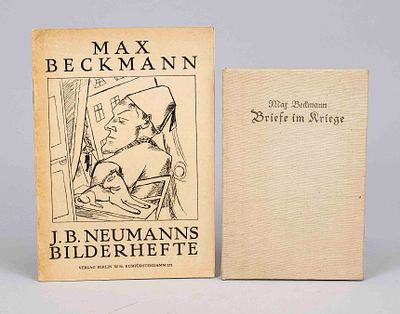 Literature on Max Beckmann, early 20th century. 1 x hardcover book "Briefe im Kriege" (Letters 