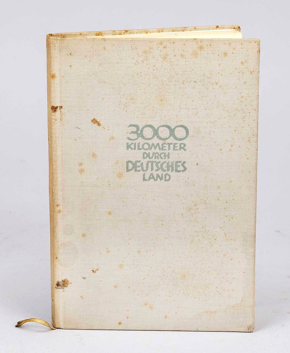 Book "3000 Kilometer durch Deutsches Land" (3000 kilometers through Germany), published "on the 
