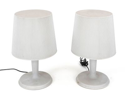 2 table lamps, 20th century, plastic. Model Inout, design by Ramon Ubeda and Otto Canalda for 