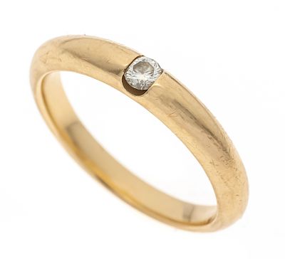 Solitaire brilliant-cut diamond ring GG 585/000 in a tension ring design set with a 