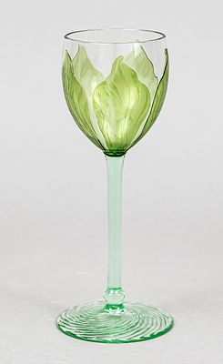 Art Nouveau stemmed glass, Rheinische Glashütten AG, Cologne-Ehrenfeld, circa 1900 