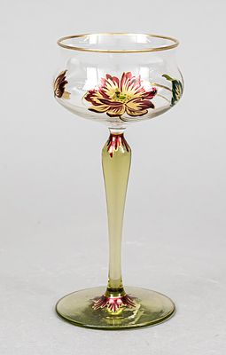 Art Nouveau stemmed glass, probably Gräflich Schaffgotsch'e Josephinenhütte, Schreiberhau 