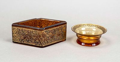 Set of two pieces, Czechoslovakia, 2nd half of the 20th century. Moser, Karlsbad, each 