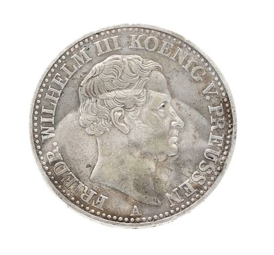 Silver coin 1 taler, 1840 A, Frederick William III of Prussia, diameter approx. 34 mm, weight 