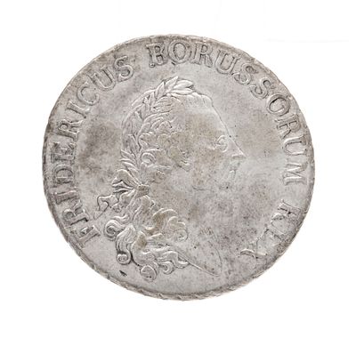 Silver coin 1 Reichtaler 1786 A, Frederick of Prussia, diameter approx. 37 mm, weight approx. 21.9 g