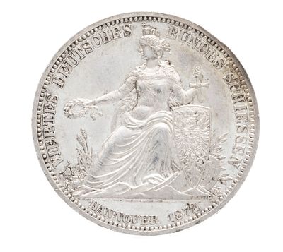 Silver coin medal, Federal Shooting Competition 1872, Hanover, diameter approx. 33 mm, weight 