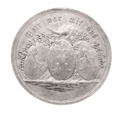 Silver coin medal, Hanseatic Legion 1815, Lübeck, Bremen, Hamburg, diameter approx. 35 mm 