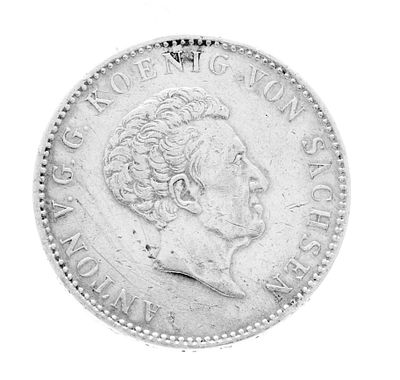 Silver coin 1 taler, Saxony 1836 G, King Anton, diameter approx. 37 mm, weight approx. 27.8 g