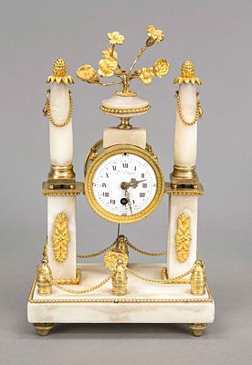 French marble pendulum clock, 1st half of the 19th century, marked ''P. Chapo'', with square 