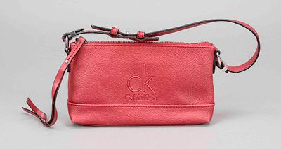 Calvin Klein Jeans, Small Vintage Shoulder Bag, cherry red textured faux leather 