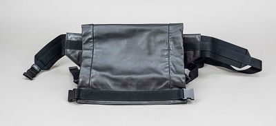 Bottega Veneta, belt bag, fine black, partially perforated and quilted calfskin, blackened 