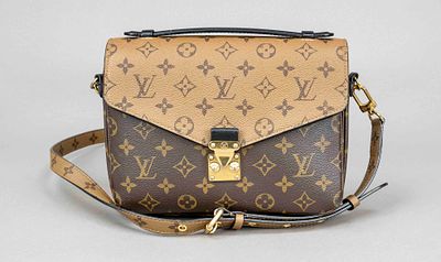 Louis Vuitton, Metis Pochette Monogram Canvas Reverse Bag, rubberized cotton fabric in classic 