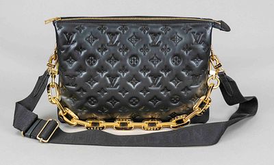 Louis Vuitton, Black Coussin Monogram Empreinte Leather Bag, black finely grained lambskin 