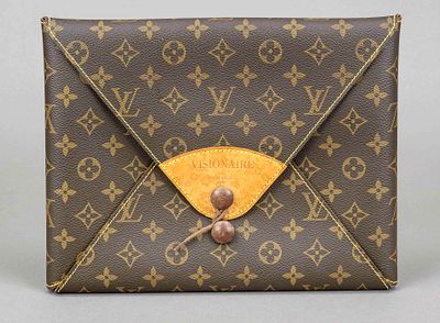 Louis Vuitton, monogram canvas document folder ''Visionaire'' with drawstring closure 