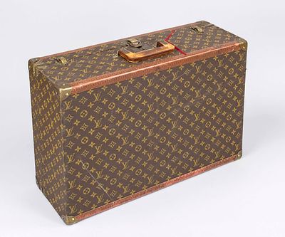 Louis Vuitton, vintage monogram canvas hard-shell suitcase, rubberized cotton fabric in classic 