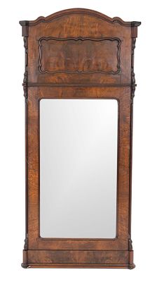Wandspiegel um 1850, Nussbaum, 150 x 70 cm