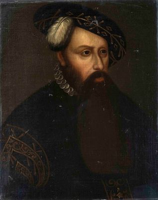 Unknown artist of the 18th century, bust portrait of the Swedish King Gustav I Vasa (1496-1560) 