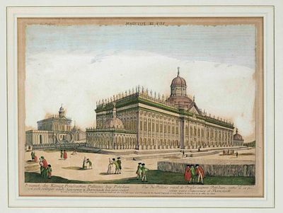 Peep box sheet, Potsdam, view of the New Palace ''Prospect des Königl. Preussischen Pallastes 