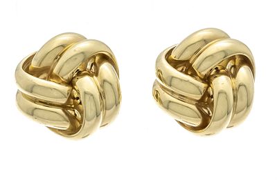Knot earrings GG 585/000 D. 13 mm, 3.3 g
