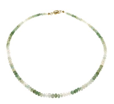 Aquaprase necklace with magnetic clasp and SI-8 silver 925/000 gold-plated with strand of 