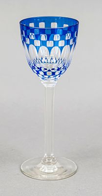 Wine goblet, probably Meyrs Neffe, Adolf, around 1910, design by Otto Prutscher (?), round disc 