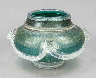 Vase, Italy, 2nd half of the 20th century, Gambaro & Poggi, Murano, round base, pressed 