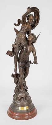 Emile Bruchon (1806-1895), ''Vers l'Inconnu'' (Towards the Unknown), patinated cast metal on 