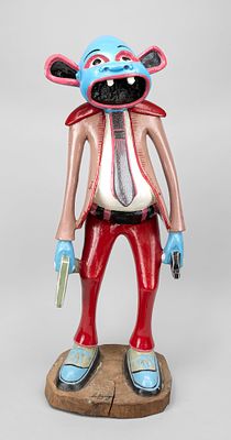 George Lilanga (1934-2005), important representative of the Tingatinga school in Tanzania 