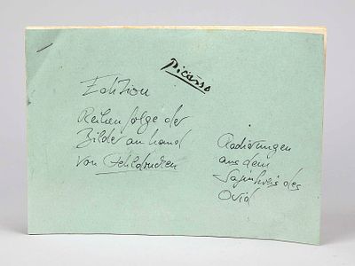 Picasso brochure, probably privately printed with handwritten titles, mid-20th century, 15 