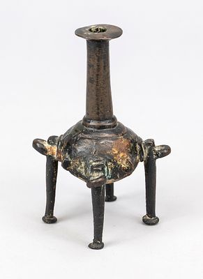 Bronze container, kohl container, makeup container for kajal, known as Surmadani or Surmadeni 