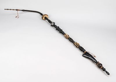 Reservist's pipe, circa 1900, horn, deer horn, wood, etc. Typical long tobacco pipe (without 