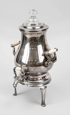 Samovar WMF, around 1900, silver-plated brass. Handles each with leg mount. Electric, without 