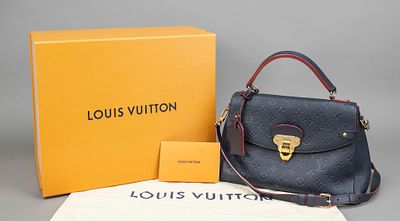 Louis Vuitton, Georges Monogram Empreinte Leather Bag in Navy Blue, navy blue grained calf 
