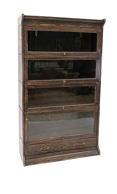 Display cabinet, circa 1920, stackable body assembled from individual elements/building blocks 