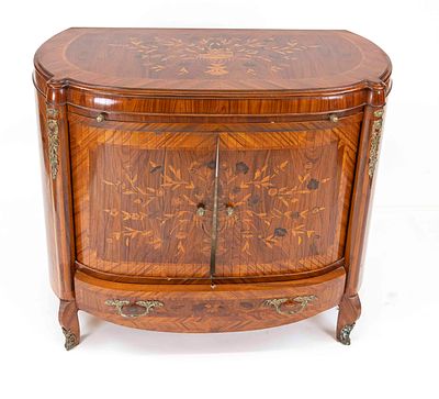 Sideboard/TV cabinet, 20th century period furniture, walnut and other fine woods veneered and 