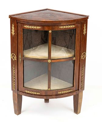 Small Biedermeier corner cabinet (probably formerly the top part of a cabinet), 19th century 
