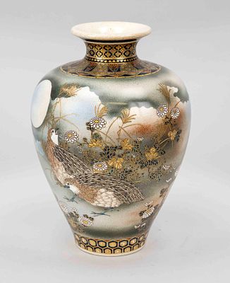 Satsuma vase with quail decoration, Japan (Juzan/Kotoyama), late 19th/early 20th century 