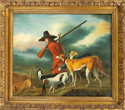 Adriaen Cornelisz. Beeldemaker (1618-1709), copy after, Hunter with Hunting Dogs, anonymous 