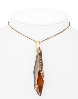 Swarovski pendant on a gold-plated chain, with lobster clasp, L. 42 cm, 30.8 g