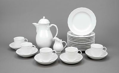 Coffee service for 12 people, 39-piece set, KPM Berlin, marks from 1962, 1st and 2nd choice 