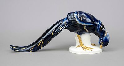 Pheasant, Aelteste Volkstedter Porzellanfabrik, mark 1915–34, designed by Arthur Storch c. 1925 