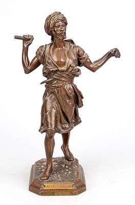 Emile Pinedo (1840–1916), “Arabe en Marche” (Arab on the March), bronze, patinated, signed on 