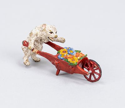 Viennese bronze, 20th century, polychrome cold-painted bronze in the form of a white bear 