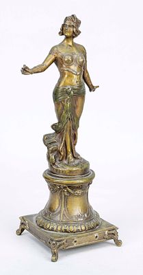 Alphonse Rucho, first half of the 20th century, Art Nouveau figure of a woman with a small 