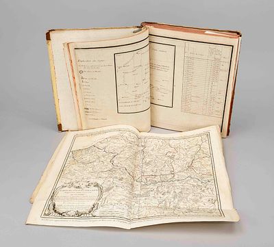 French book with military-historical plans and maps, title page missing, but “Cartes et Plans 
